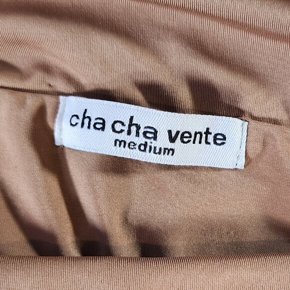 VTG y2k cha cha vente coquette goddess romantic off the shoulder Bardot top sz M - Picture 6 of 7